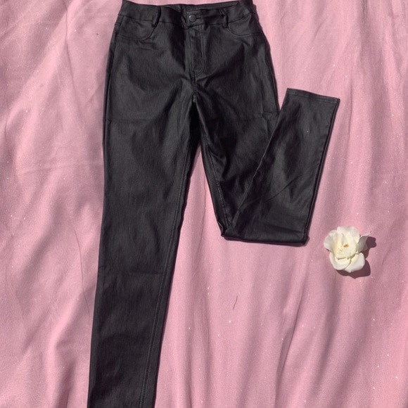 Black Leather Jeans 🖤 - Picture 1 of 2